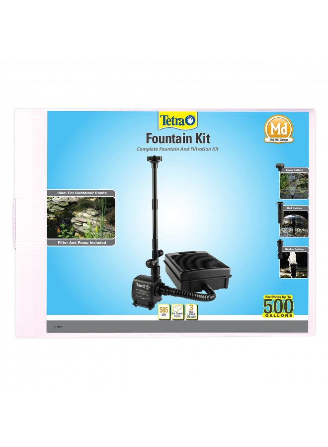 Tetra Tetra Pond Filtration Fountain Kit, For Ponds Between 250 and 500 Gallons, Includes 3 Fountain Attachments  - Image 1