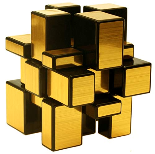 TANCH Mirror Speed Magic Cube 3x3 Puzzle Toy for Children Adults Gold - Image 1