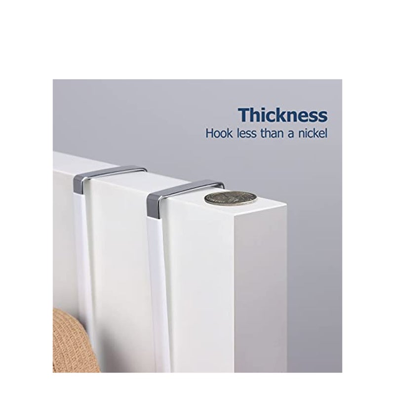 6 Pack Bathroom Hook, Towel Over Door Hooks Hanger for Coat Stand, Towel, Clothes Bedroom, Hangers Helps Tidy Rooms and Saves - Image 4