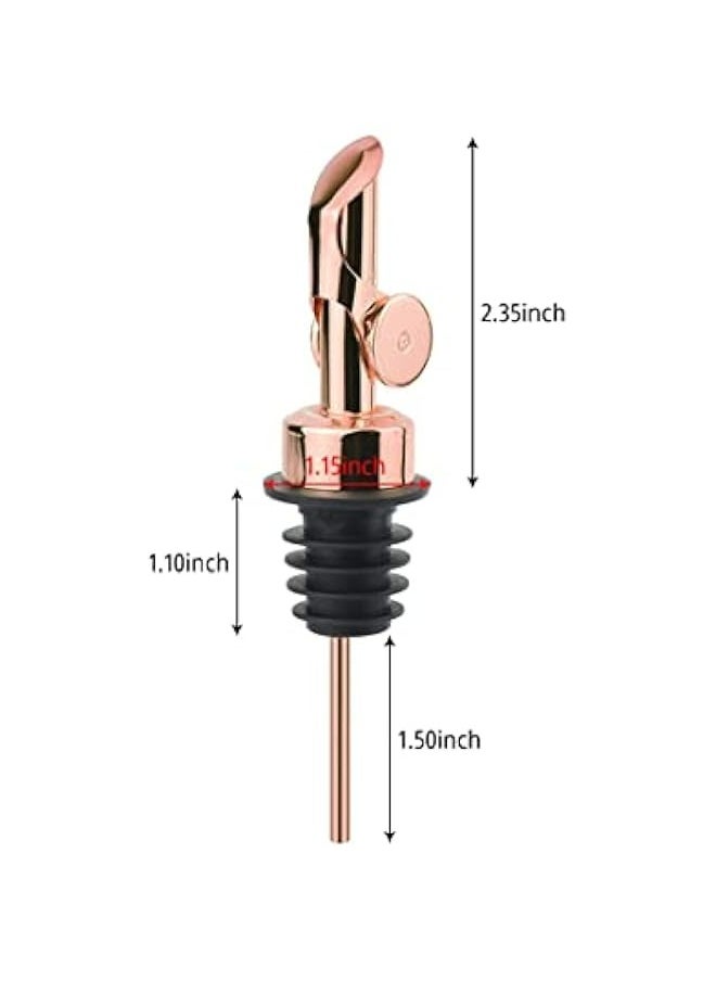 2-Pack of Gold 304 Stainless Steel Oil and Vinegar Dispensers - Automatically Pour Spout, Leak-Proof Design for Soybean and More, Durable and Easy to Use Bottle Pourer