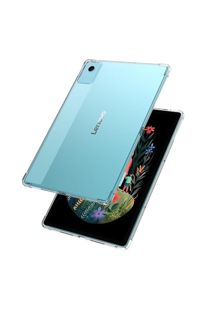 عام غطاء واقي شفاف متوافق مع تابلت Lenovo Xiaoxin Pad مقاس 12.1 بوصة 2025 (موديل TB365FC) - بتصميم Airbag رباعي الزوايا للحماية من السقوط ومقاومة الصدمات، مع هيكل خارجي شفاف وغطاء TPU مرن ماص للصدمات. - Image 2