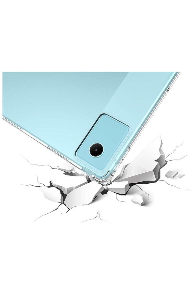 عام غطاء واقي شفاف متوافق مع تابلت Lenovo Xiaoxin Pad مقاس 12.1 بوصة 2025 (موديل TB365FC) - بتصميم Airbag رباعي الزوايا للحماية من السقوط ومقاومة الصدمات، مع هيكل خارجي شفاف وغطاء TPU مرن ماص للصدمات. - Image 4