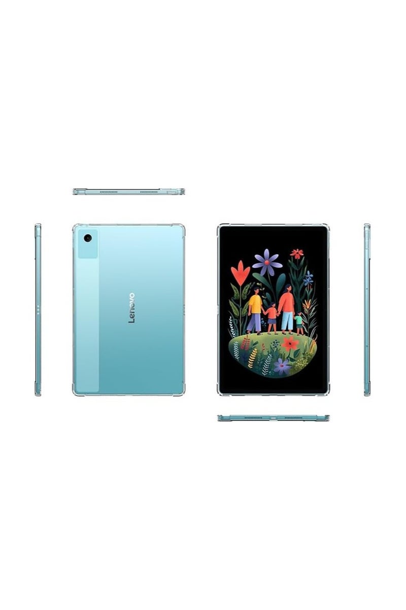 عام غطاء واقي شفاف متوافق مع تابلت Lenovo Xiaoxin Pad مقاس 12.1 بوصة 2025 (موديل TB365FC) - بتصميم Airbag رباعي الزوايا للحماية من السقوط ومقاومة الصدمات، مع هيكل خارجي شفاف وغطاء TPU مرن ماص للصدمات. - Image 3