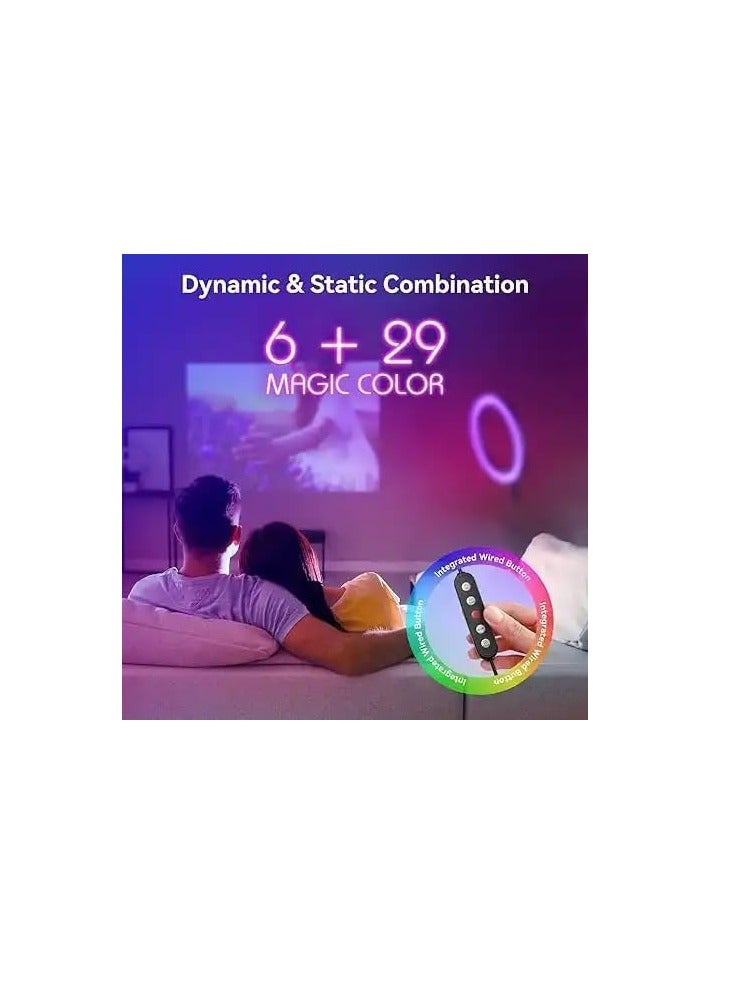 "Large 25 cm LED RGB Ring Light by Youstin for Camera & Phone, YouTube, Video Recording, Makeup | 212 cm Tripod Stand, Lightweight & Foldable, Bluetooth Remote Control"  - Image 5