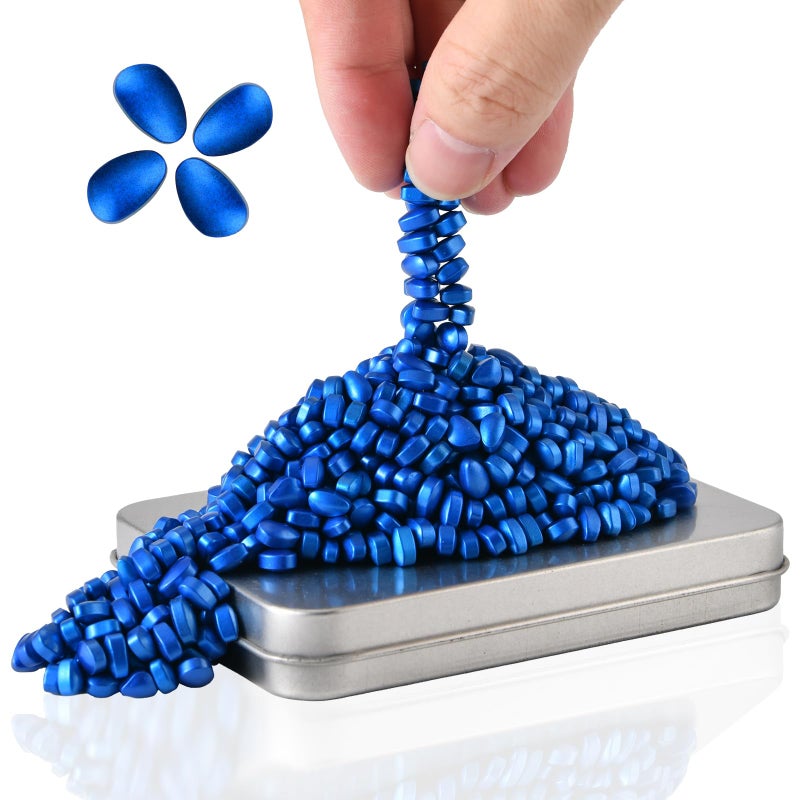 LCVUUK Magnetic Putty Rocks Blue More Than 600 Weak Magnetic Smooth Ferrite Pebbles Desk Toys and TimeKiller for Adults - Image 3