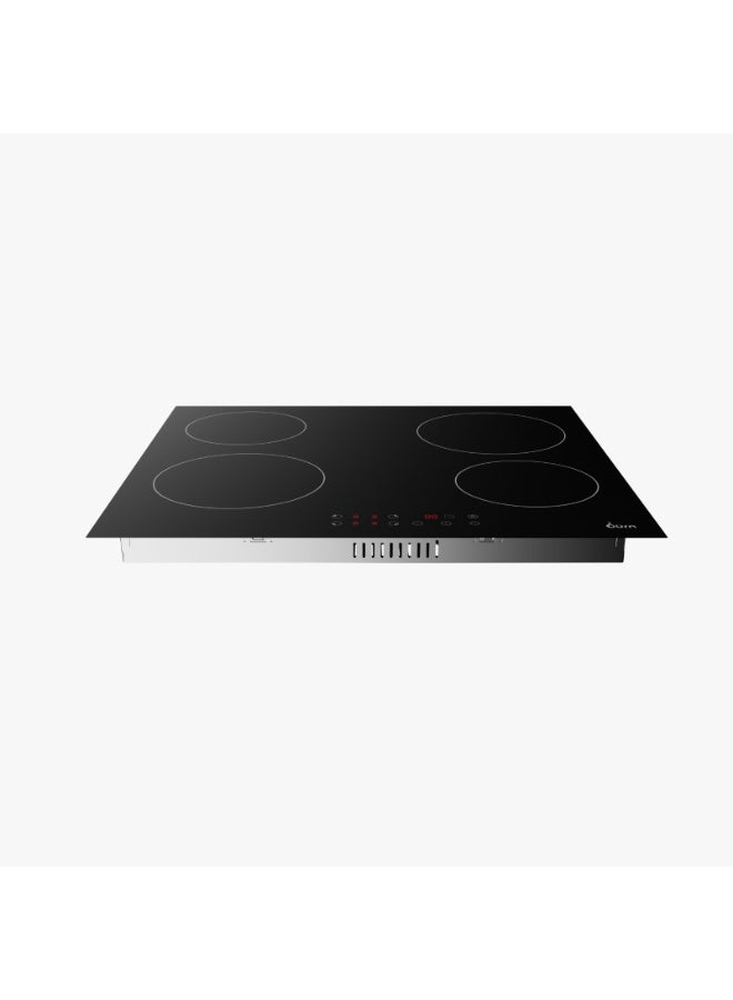 BURN 4-Zone Ceramic Hob – Touch Control, Frosted Anti-Fingerprint Glass, 6000W Total Power - Image 1