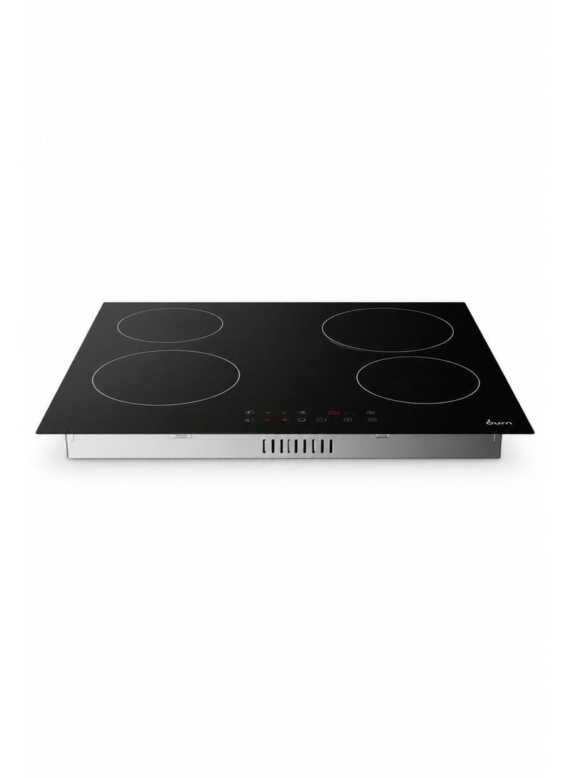BURN 4-Zone Ceramic Hob – Touch Control, Frosted Anti-Fingerprint Glass, 6000W Total Power - Image 4