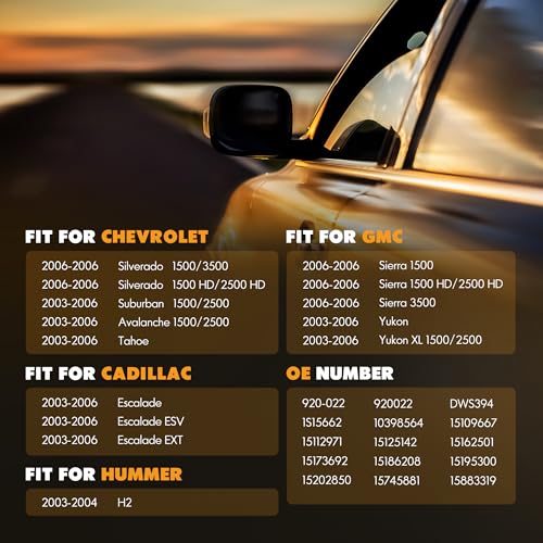 ASOPARTS 15883319 Master Power Window Switch & Gray Bezel Assembly with Folding Mirror Switch Fit for 2003-2006 Chevy Silverado Avalanche Suburban Tahoe, GMC Sierra Yukon, Hummer H2, Escalade, 920-022 - Image 3