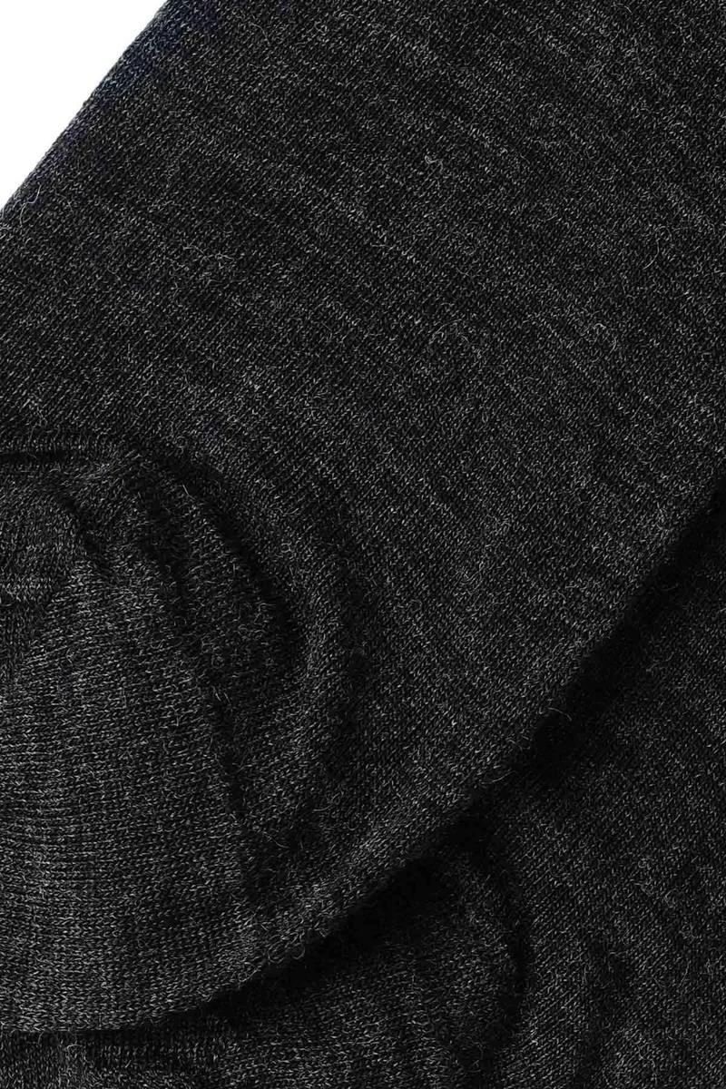 Mısırlı Egyptian Men's Lambswool (Sheep Wool) Single Anthracite Socket Socks - M-63000-A