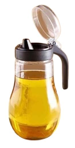 Entisia Jessy Oil pourer Multipurpose Transparent Oil Dispenser with Nozzle Handle Leakproof Lid for Home Kitchen Perfect Oil Jug Container for Storing Pouring Liquid Cooking1000ml