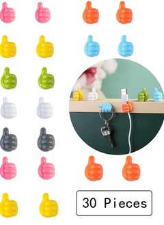 30 pieces Cable Hooks  Self Adhesive Removable Harmless Wall Wire Organizer ,Wall Decoration for Home or Office