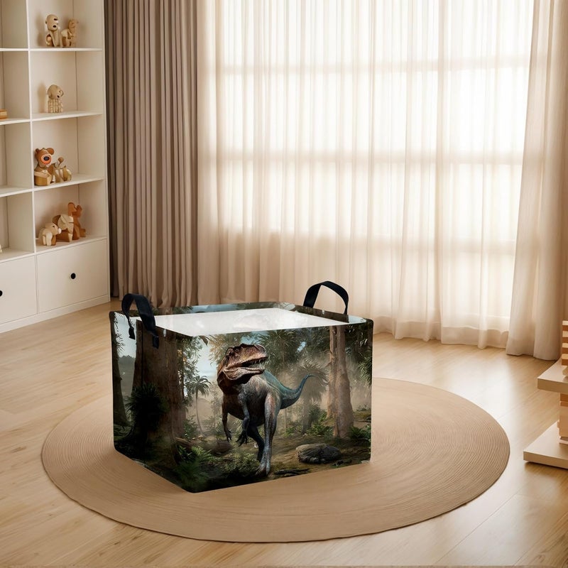 SETAMA Cute 3D Dinosaur Kid Storage Basket Trendy Toy Box, Baby Laundry Hamper, & Clothes Organizer Fantastic Boy Gift & Nursery Bin for Modern Bedrooms (Tyrannosaurus Rex) - Image 5