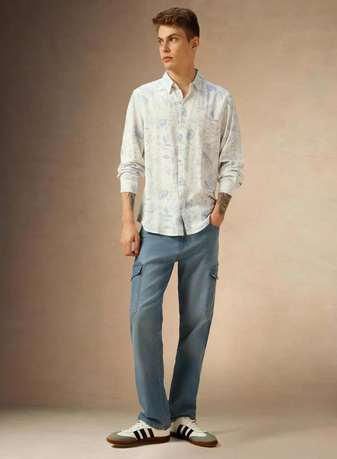 Dennis Lingo Dennis Lingo Floral Print Button-Down Shirt