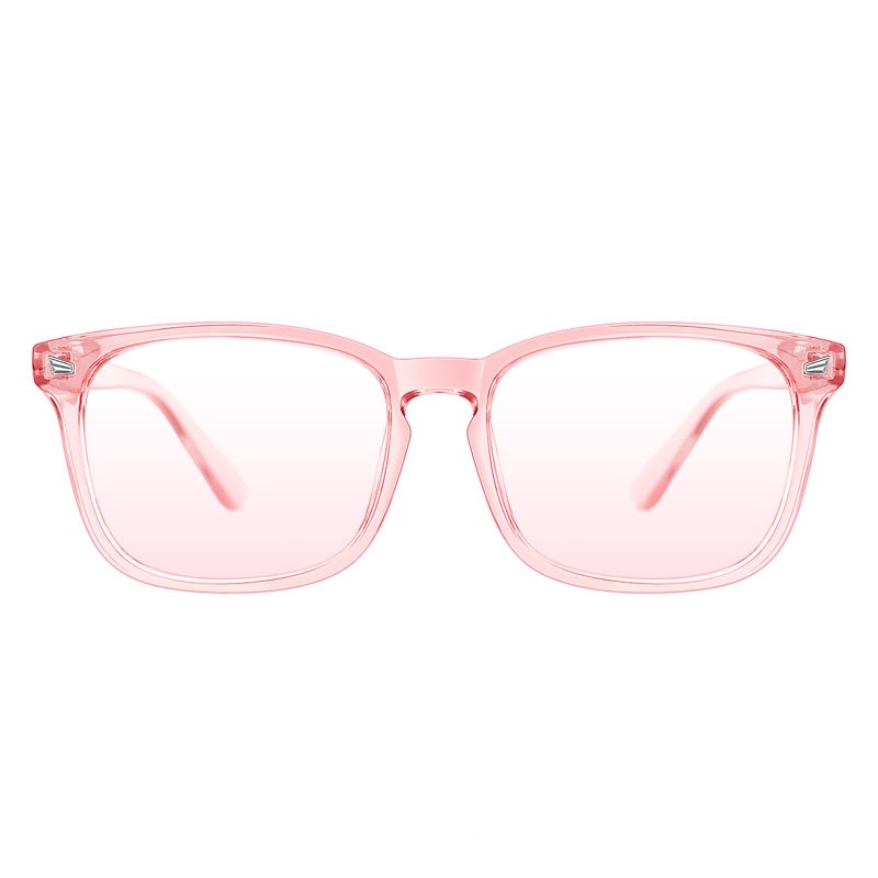 TIJN Blue Light Blocking Glasses for Women Men Clear Frame Square Nerd Eyeglasses Anti Blue Ray Computer Screen Glasses