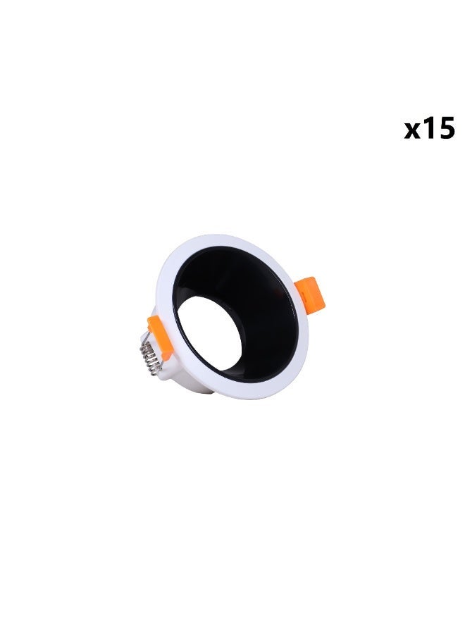 Jana Light Empty round plastic spotlight with a thin lip, black and white, Jana Light LT-230 quantity 15 - Image 1