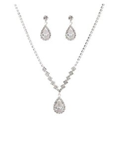 Rhinestone Inlay Jewellery Set