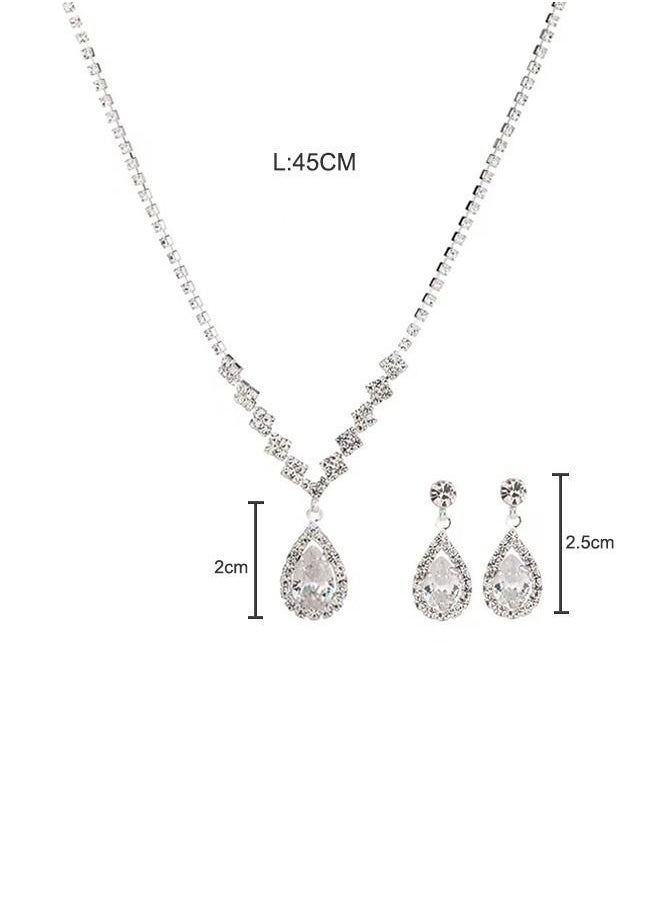 NIBEMINENT - Rhinestone Inlay Jewellery Set - Image 1