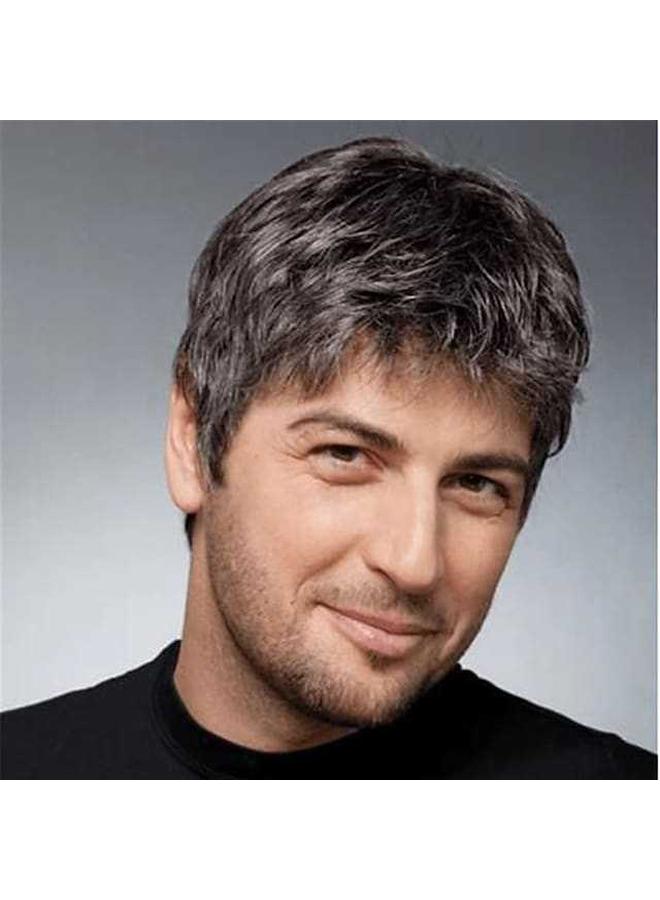 الأزرق جي دبليو شعر مستعار أوروبي وأمريكي ، شعر مستعار رجالي ، شعر قصير رقيق ، آلية شعر قصير ، شعر مستعار ألياف كيميائية ، غطاء رأس men'swig - Image 1