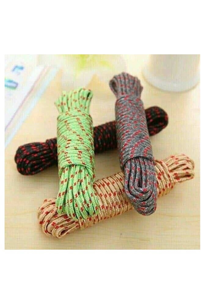 15m Heavy Duty Nylon Clothesline, Portable for Travel, Outdoor, Camping, Indoor, Crafts, Art Projects, Tent Tensioning - 2 Pack - 30m - Image 1