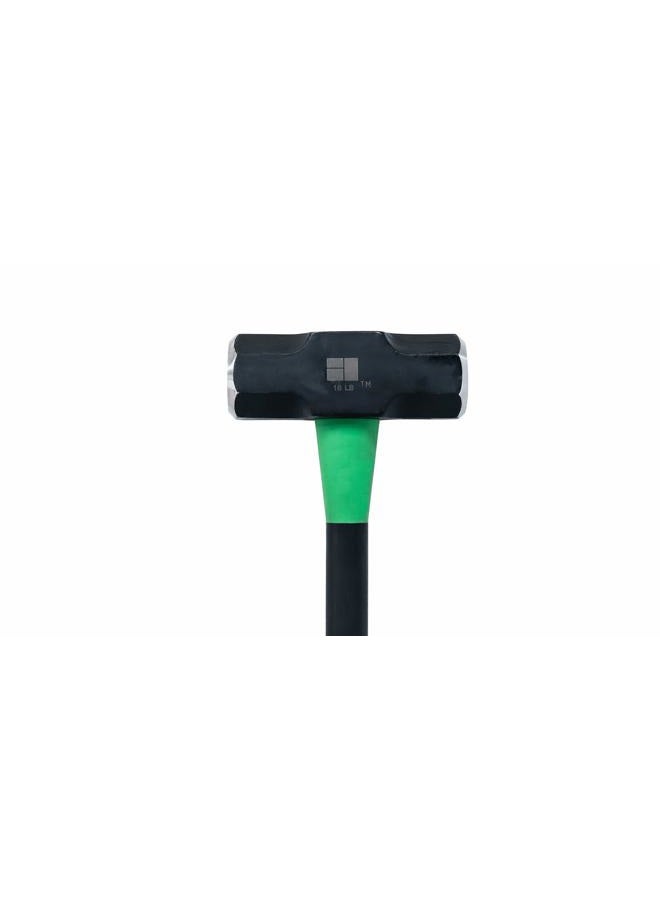 Hooyman 16lb Sledge Hammer with Heavy Duty Construction, Ergonomic No-Slip H-Grip Handles, Solid Fiberglass Cores, and Epoxy Sealed Heads for Construction, Gardening, Yard Work, and Outdoors - Image 2