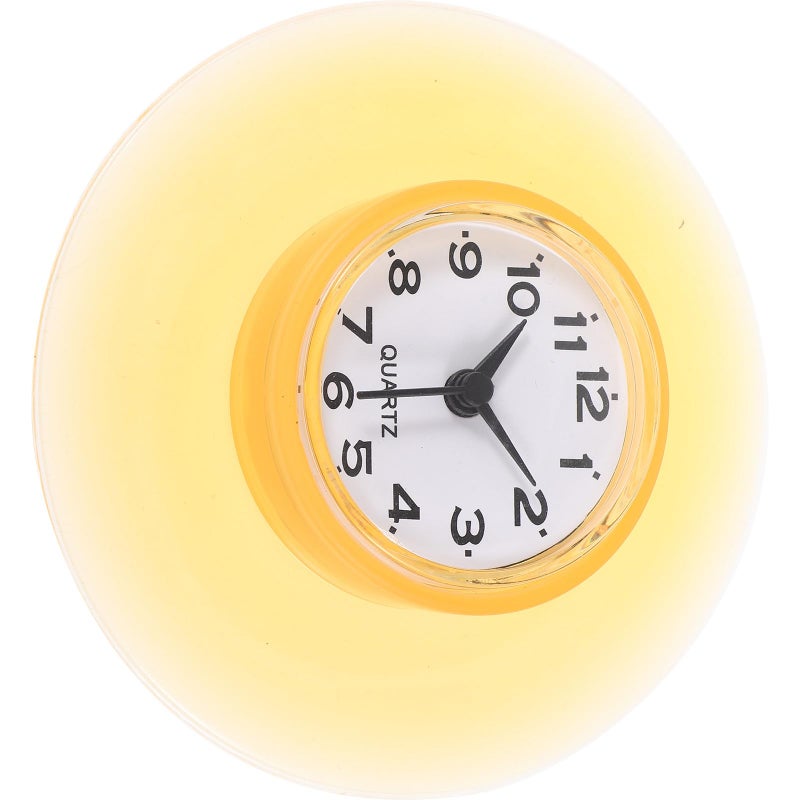 Amber Mirror Wall Clock Waterproof Suction Cup Shower Clock Battery Free Home Decor - Image 2