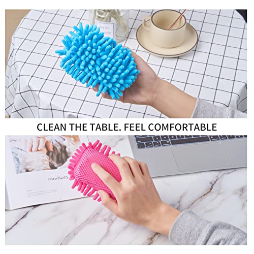 EEOYU 4 Pieces Microfiber Shag Whiteboard Eraser Shag Washable Dry Eraser Board Eraser for Chalk, Classroom Teacher Supplies, Home and Office (Blue, Grey, Pink) - Image 5