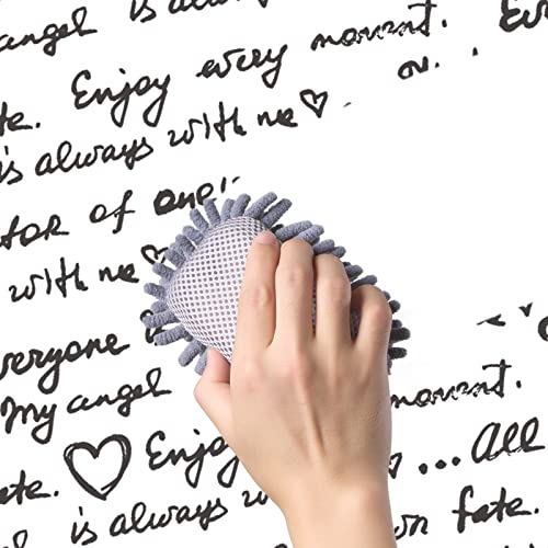 EEOYU 4 Pieces Microfiber Shag Whiteboard Eraser Shag Washable Dry Eraser Board Eraser for Chalk, Classroom Teacher Supplies, Home and Office (Blue, Grey, Pink) - Image 4