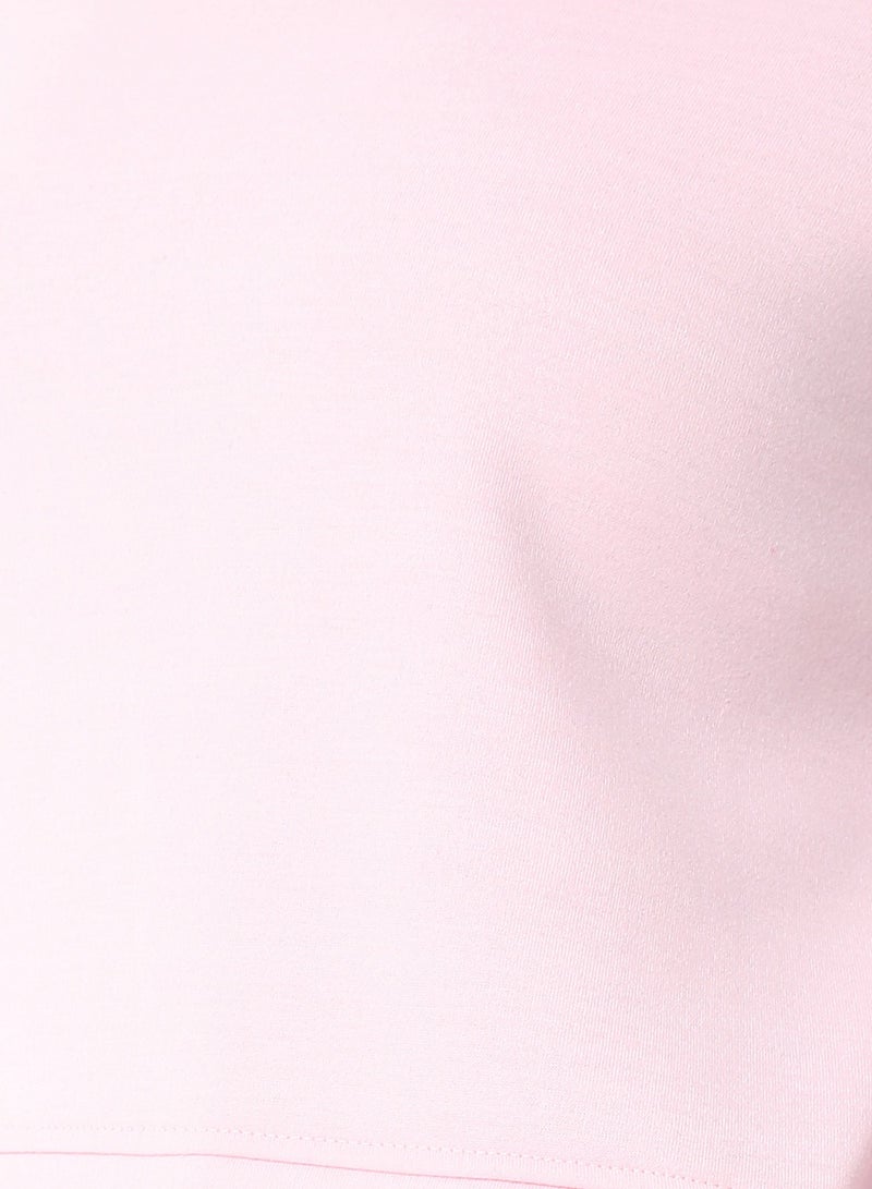 Andora Long Sleeves Slip On Fleeced Plain Hoodie _ Pink - Image 5