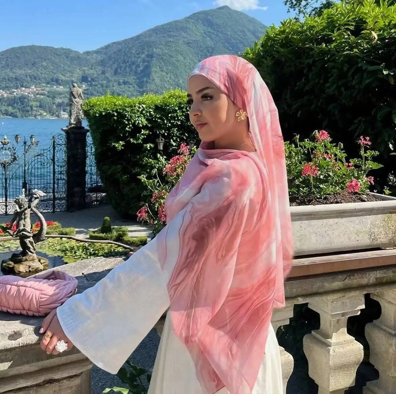 FANXIN Ethnic Style Satin Polyester Shawl Wrap for Women - Elegant Floral Design, Lightweight Scarf for All Seasons