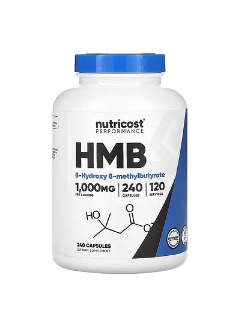 HMB، بيتا هيدروكسي-بي-ميثيل بيوتيرات، 240 كبسولة (500 مجم لكل كبسولة)