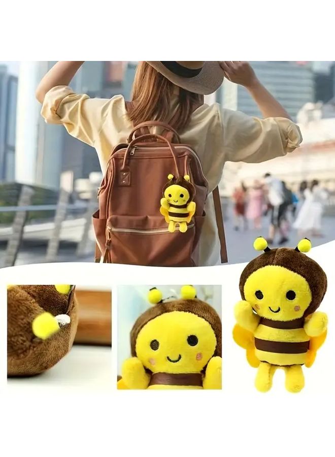 2pcs Cute Bee Plush Doll Pendant Festival Animation Decor Gift Bag Charm - Image 4