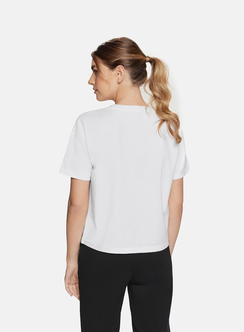 Cardio Bunny Relaxed Logo Tee - White - Image 5