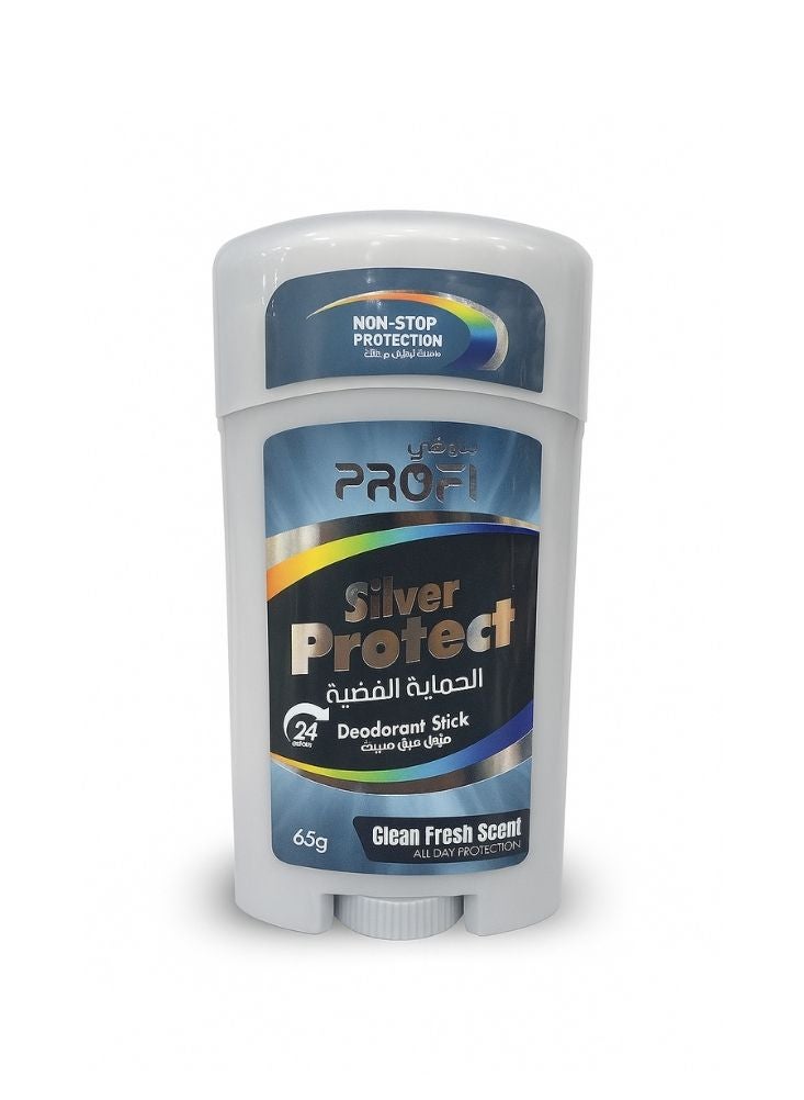 Premium Profi Silver Protect Deodorant Stick for Men – 24H Clean Fresh Scent Protection 65g - Image 1