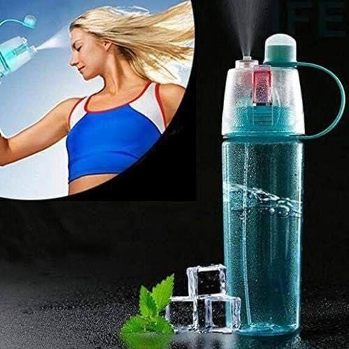 Generic Sports Misting Water Bottle with Spray Function 600ml Teal  - Image 3