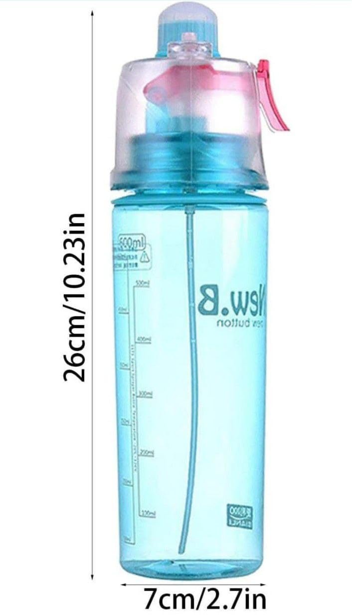 Generic Sports Misting Water Bottle with Spray Function 600ml Teal  - Image 4
