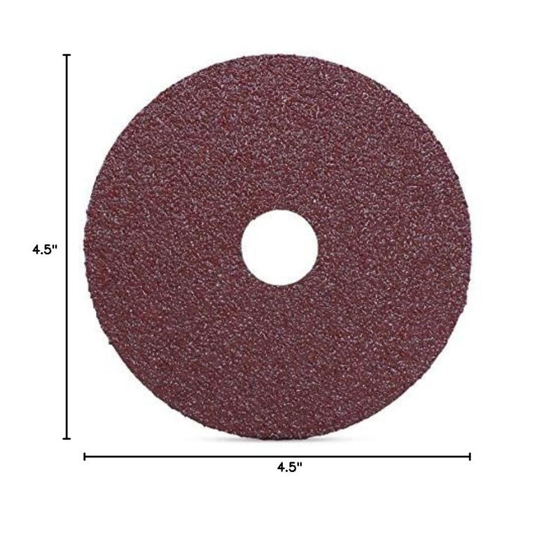 BHA Aluminum Oxide Resin Fiber Sanding and Grinding Discs, 4.5” x 7/8”, 60 Grit - 25 Pack - Image 2