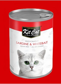 Kit Cat Kit Cat (24 packs) wet cat food with sardine and whitebait flavor for both small and large cats / 400 grams  - Image 3
