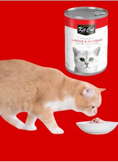 Kit Cat Kit Cat (24 packs) wet cat food with sardine and whitebait flavor for both small and large cats / 400 grams  - Image 5