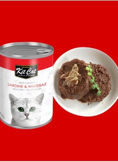 Kit Cat Kit Cat (24 packs) wet cat food with sardine and whitebait flavor for both small and large cats / 400 grams  - Image 4
