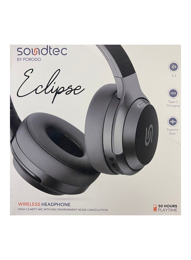 PRODO porodo  Soundtec Hush Wireless Over-Ear ANC Headphones - Black - Image 1