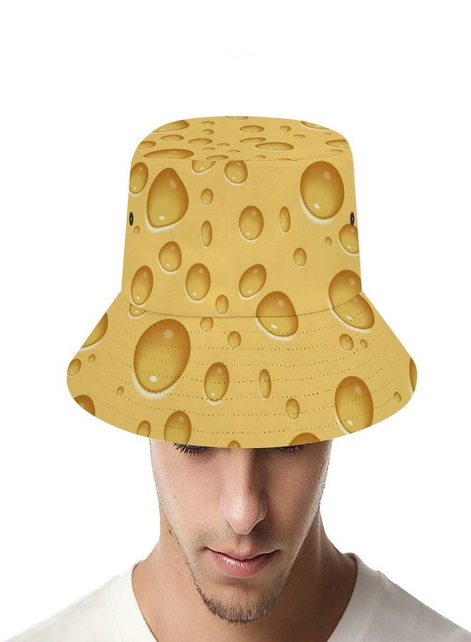 Lcokin Cheese Funny Bucket Hat for Women Men, Outdoor Foldable UV Protection Fisherman Sun Hat Full Print Beach Travel Summer Cap - Image 4