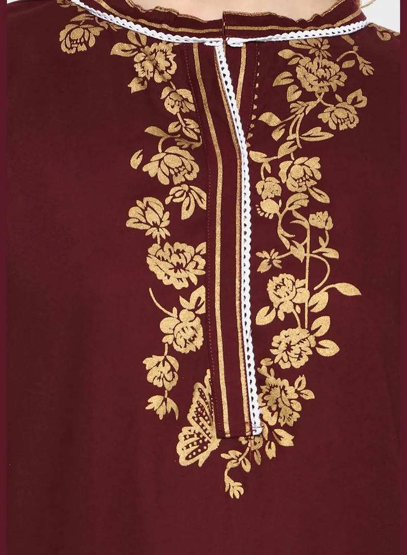 Instafab Printed Kurti and Pant Set