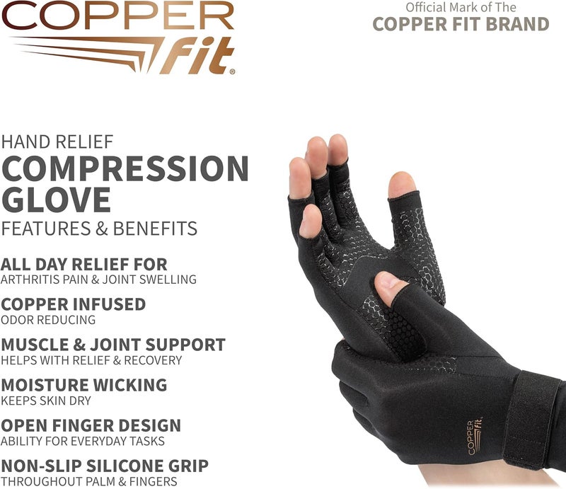 Copper Fit unisex-adult Hand Relief Compression Gloves Glove Liners (pack of 1) - Image 3