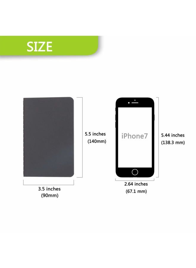 TWONE Softcover Pocket Notebook Set - 3.5" x 5.5" - 6 Pack - 30 Sheets - 60 Lined Pages - Perfect for the Traveler or Author - Image 3