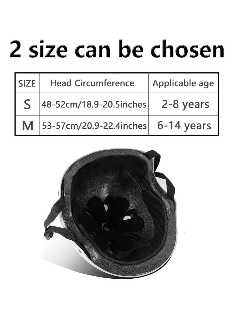 Soofam Kids Bike Helmet Set Skateboard Knee Pads，Toddler Cyling Protective Gear Knee & Elbow Pads Wrist Guards for Girls Boys Inline Skating Bike Cycling Skateboard Scooter 2-14 Years(M 53-57cm Children aged6-14) - Image 4