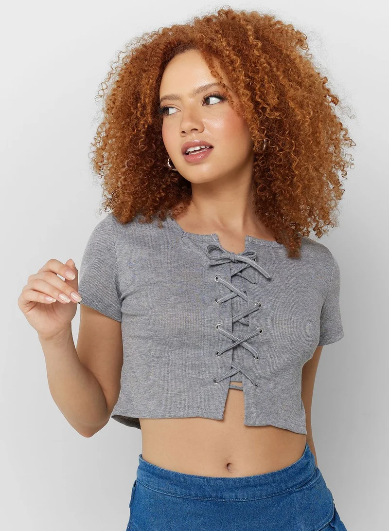 Ginger String Tie Up Top