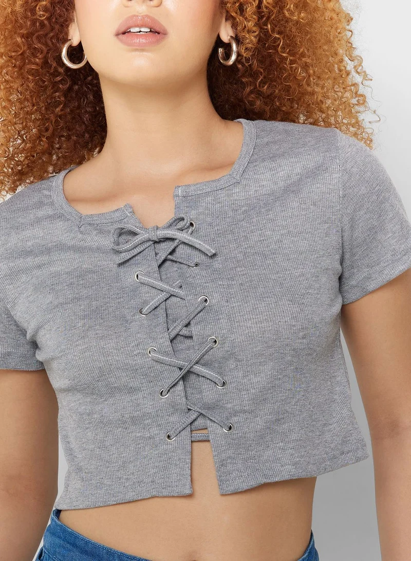 Ginger String Tie Up Top