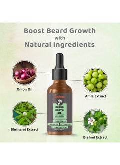 Fantraa Beard Growth Oil Advanced For Men - For Patchy And Uneven Beard & Moustache With Fenugreek Oil, Onion Oil And Vitamin D, 100% Natural | Clinically Tested | Non Sticky (30Ml)  - Image 3