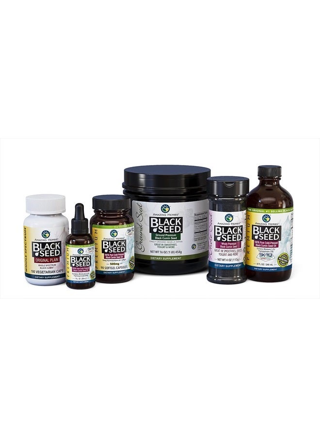 Amazing herbs Premium Black Seed Oil - Gluten Free, Non GMO, Cold Pressed Nigella Sativa Aids in Digestive Health, Immune Support, Brain Function - 8 Fl Oz (Pack of 2)  - Image 3