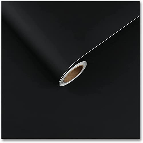 COSMOS STAR™ Vinyl Wrap Sheet for Car & Bike Self Adhesive Wrap Sticker and Decal Roll Film for Auto Vehicle Motorcycle (2 Feet by 8 Feet, Black Matte Wrap) - Image 1